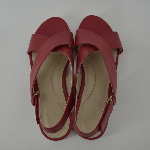 Cole Haan Grand Ambition Red Womens Leather Sandals Size 8.5 - Picture 6 of 10